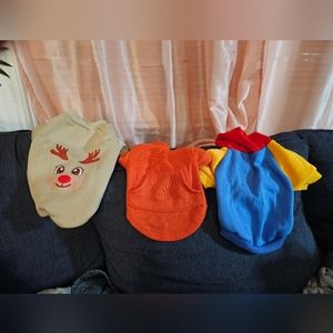 3 Adorable Dog sweater hoodies size XS new NWOT